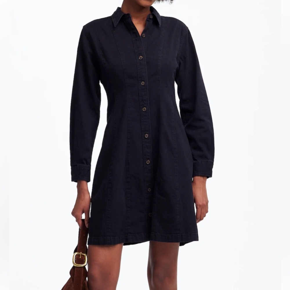 NWT Madewell Denim Seamed Mini Dress